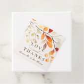 Moderne Boho Waterverf herfstbladeren bruiloft Bedankjes Labels (In situ)