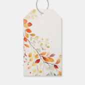 Moderne Boho Waterverf herfstbladeren bruiloft Cadeaulabel (Achterkant)