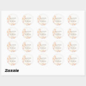 Moderne Boho Waterverf herfstbladeren bruiloft Ronde Sticker (Vel)