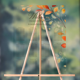 Moderne Boho Waterverf herfstbladeren zitgrafiek Acryl Bord