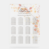 Moderne Boho Waterverf herfstbladeren zitgrafiek Acryl Bord (Voorkant)