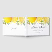 Moderne Boho Waterverf Lemon Zomer Bruiloft Gastenboek (Volledig)