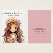 Moderne boho waterverf Meisje oorbel display kaart (Voorkant /achterkant)