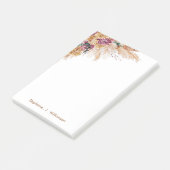 Moderne Boho Waterverf Pampas Gras  Post-It Notiti Post-it® Notes (Schuin)
