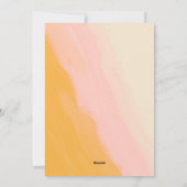 Moderne Boho Waterverf Roze Geel Foto Feestdagenkaart (Achterkant)