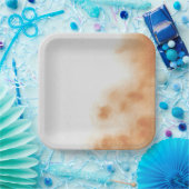 Moderne Boho Waterverf Tie Dye Bruin Beige Papieren Bordje (Feest)