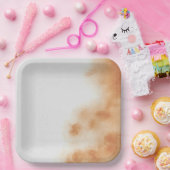 Moderne Boho Waterverf Tie Dye Bruin Beige Papieren Bordje (Feest)