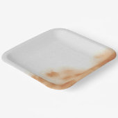 Moderne Boho Waterverf Tie Dye Bruin Beige Papieren Bordje (Gebogen)