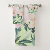 Moderne Boho Waterverf Wildflower Bad Handdoek (Insitu)