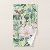 Moderne Boho Waterverf Wildflower Bad Handdoek (Handdoek)