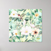 Moderne Boho Waterverf Wildflower Canvas Afdruk (Voorkant)