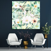 Moderne Boho Waterverf Wildflower Canvas Afdruk