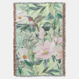 Moderne Boho Waterverf Wildflower Deken