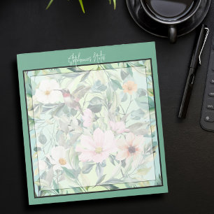 Moderne Boho Waterverf Wildflower Notitieblok