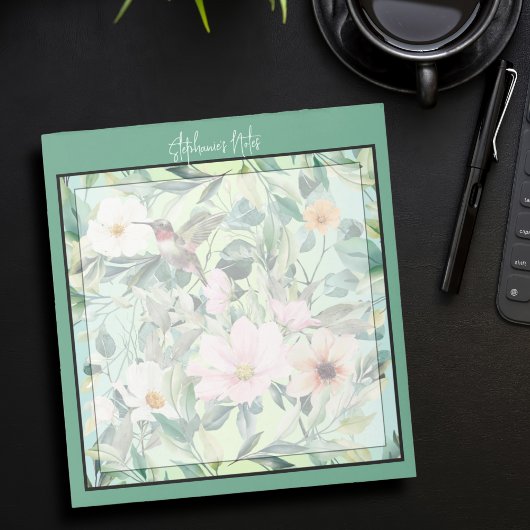 Moderne Boho Waterverf Wildflower Notitieblok