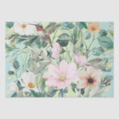 Moderne Boho Waterverf Wildflower Tissuepapier (Voorkant)