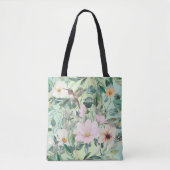 Moderne Boho Waterverf Wildflower Tote Bag (Voorkant)