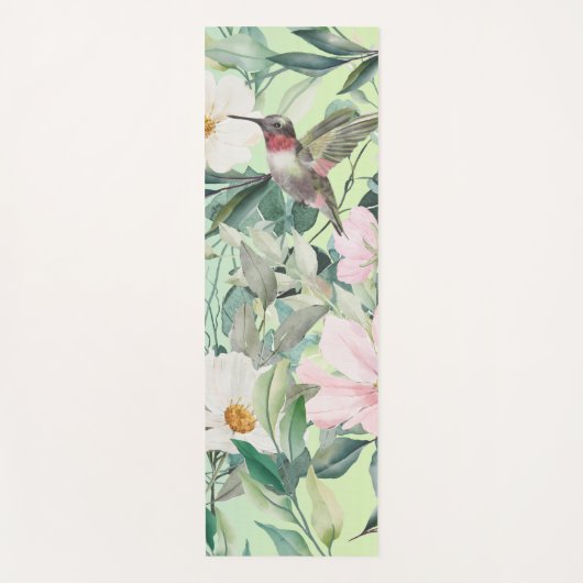 Moderne Boho Waterverf Wildflower Yogamat (Voorkant)