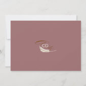 Moderne Boho Whimsical Calligrafie Schrift Mauve Save The Date (Achterkant)