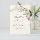 Moderne Boho Wilde Bloem Bruids Brunch Shower Kaart (Staand voorkant)