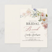 Moderne Boho Wilde Bloem Bruids Brunch Shower Kaart (Voorkant / Achterkant)