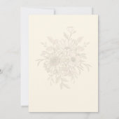 Moderne Boho Wilde Bloem Lijnkunst Aards  Kaart (Achterkant)