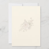 Moderne Boho Wilde Bloem Lijnkunst Aardse Trouw Aankondiging (Achterkant)