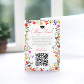 Moderne boho wilde bloemen afstuderen college fond informatiekaartje
