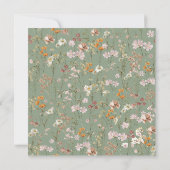 Moderne Boho Wilde Bloemen Bruidsdouche Elegant Kaart (Achterkant)