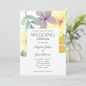 Moderne Boho Wilde Bloemen Bruiloft Kaart (Staand voorkant)