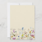 Moderne Boho Wilde Bloemen Bruiloft Uitnodiging (Achterkant)