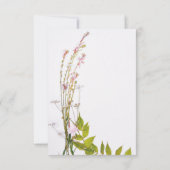 Moderne boho wilde bloemen script foto bruidsdouch bedankkaart (Achterkant)