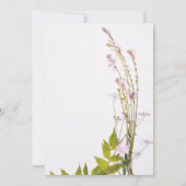 Moderne boho wilde bloemen script foto vrijgezelle kaart (Achterkant)