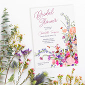 Moderne boho wilde bloemen waterverf vrijgezellenf kaart