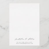 Moderne Boho Wildebloem Bruiloft Foto Bewaar de Da Folie Uitnodiging (Achterkant)