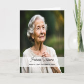 Moderne Boho Wildflower begrafenis herdenkingsprog Kaart (Voorkant)