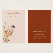 Moderne boho wildflower bloemen oorbel display kaa visitekaartje (Voorkant /achterkant)