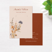 Moderne boho wildflower bloemen oorbel display kaa visitekaartje (Bureau)