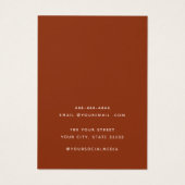 Moderne boho wildflower bloemen oorbel display kaa visitekaartje (Achterkant)