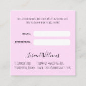 Moderne Boho Wildflower Bruids Haar Stylist Bloeme Afsprakenkaartje (Achterkant)