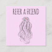 Moderne Boho Wildflower Bruids Haar Stylist Bloeme Afsprakenkaartje (Voorkant)