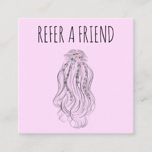 Moderne Boho Wildflower Bruids Haar Stylist Bloeme Afsprakenkaartje (Voorkant)