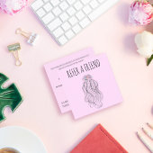 Moderne Boho Wildflower Bruids Haar Stylist Bloeme Afsprakenkaartje