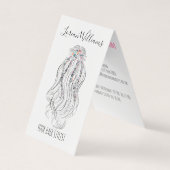 Moderne Boho Wildflower Bruids Haar Stylist Bloeme Visitekaartje (Voorkant)