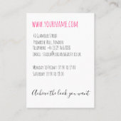 Moderne Boho Wildflower Bruids Haar Stylist Bloeme Visitekaartje (Achterkant)