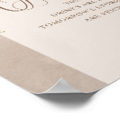 Moderne Boho Wildflower Ivory Arch Open Bar Poster (Hoek)