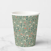 Moderne Boho Wildflower Sage Baby in Bloomdouche Papieren Bekers (Voorkant)