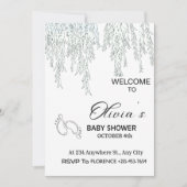 Moderne Boho Wilgen Babyshower Uitnodiging | Minim (Voorkant)