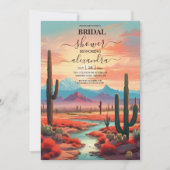 Moderne Boho Woestijn Berg Bruidsdouche Kaart (Voorkant)