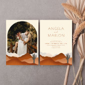 Moderne Boho woestijn terracotta bruiloft boog fot Kaart